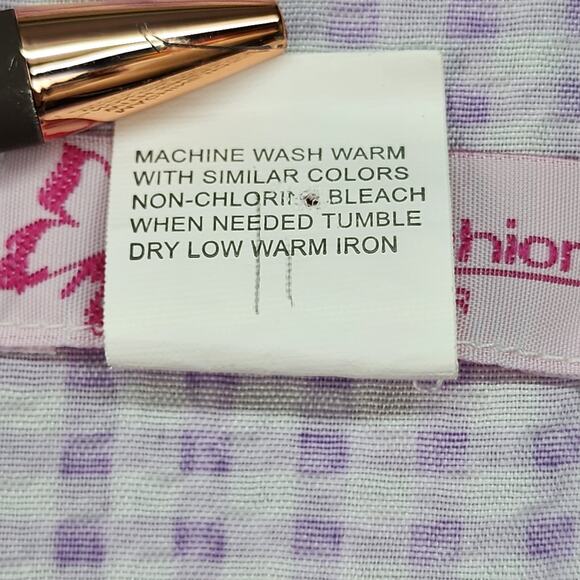 VTG Lati Fashion House Shirt Women LARGE Gingham Seersucker Pearl Snap Loungewea - Picture 10 of 10